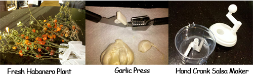 Habaneros, Garlic Press, and Hand Crank Habaneros, Garlic Press, and Hand Crank